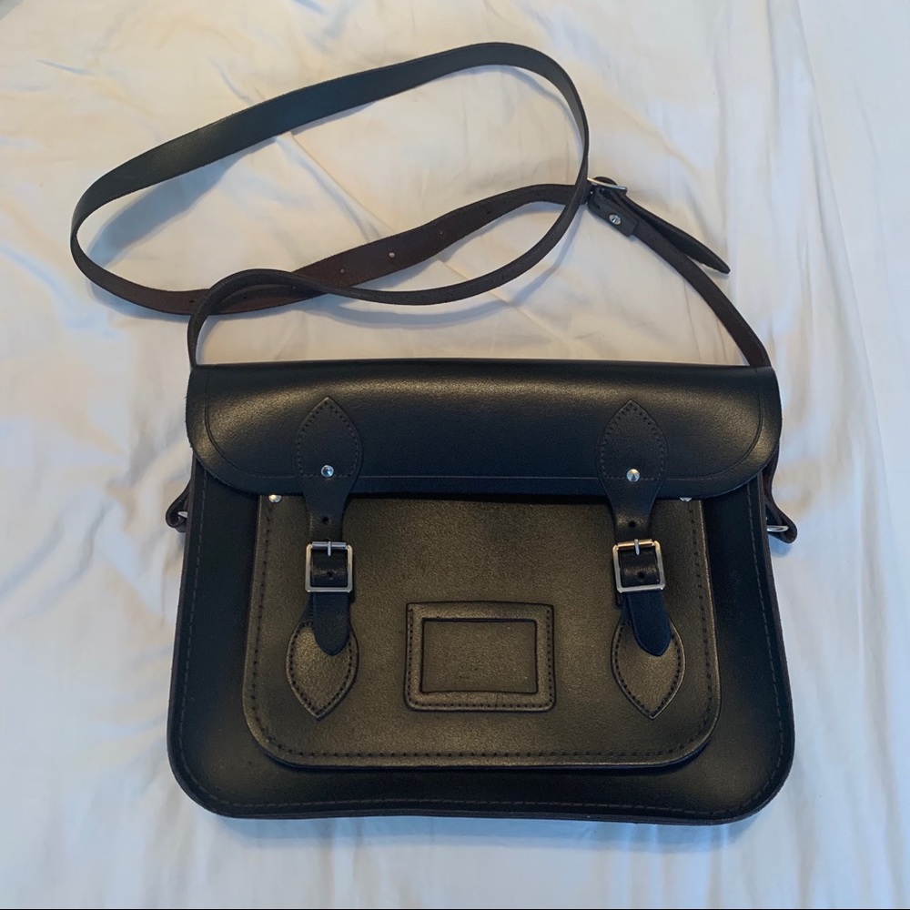 Cambridge Satchel Comp. Medium D. brown Crossbody